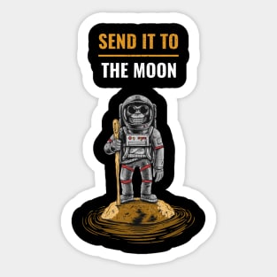 Send It To The Moon Ape In Space For Moass Sticker